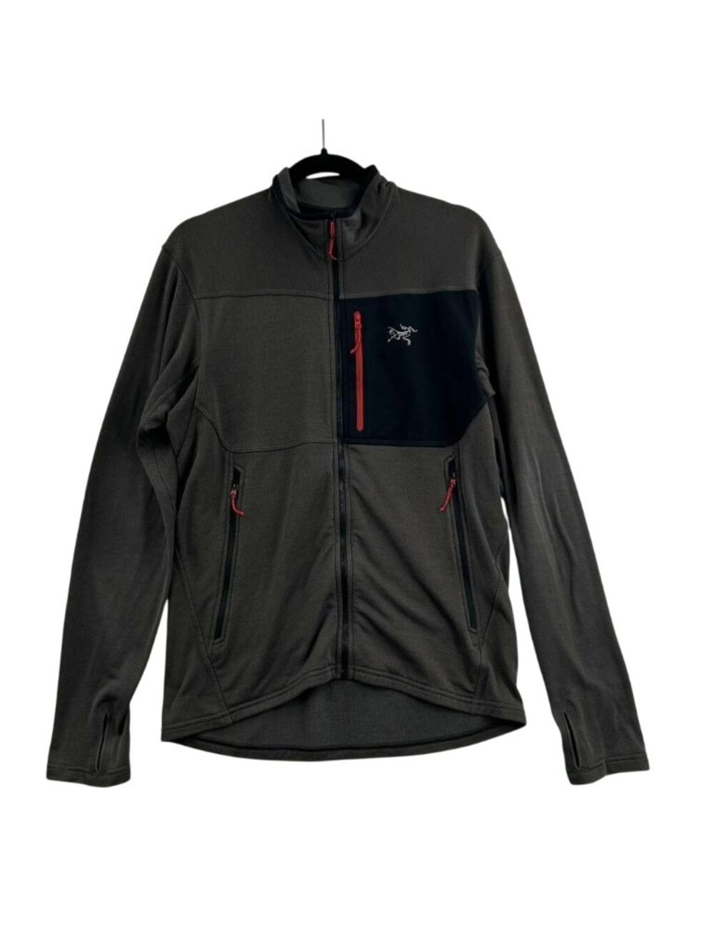 Arc'teryx Fortrez Hoody Jacket Men's Medium Gray Polartec Full Zip Thumbholes